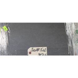 83) LOT OF TILE - 34 SQFT OF SILVER TILE 12X24