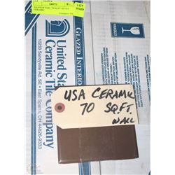3) LOT OF TILE - 70 SQ FT OF USA CERAMIC