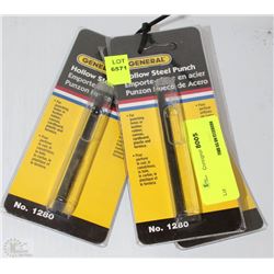 3PKS OF GENERAL HOLLOW STEEL PUNCH NO. 1280