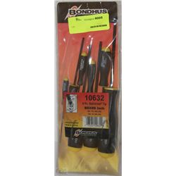 BONDHUS 10632 8PC BALL DRIVER TIP SET BSX8S INCH