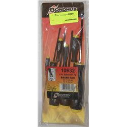 BONDHUS 10632 8PC BALL DRIVER TIP SET BSX8S INCH