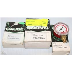 ASSORTMENT ACETYLENE PRECISION GAS GAUGES