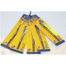 LOT OF 5 IRWIN 1/2" SPEED BORE DRILL BITS