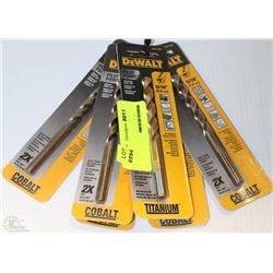 6 DEWALT PILOT POINT 5/16 BITS COBALT & TITANIUM