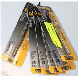 6 DEWALT PILOT POINT 5/16 BITS COBALT & TITANIUM