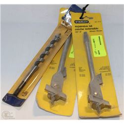 LOT OF 2 STANLEY EXPANSIVE BIT 7/8-3" W/ 1 IRWIN