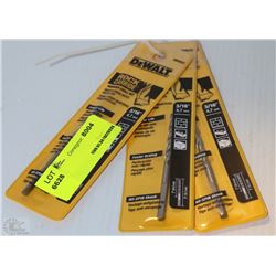 LOT OF 3 DEWALT ROCK CARBIDE 3/16 HAMMER DRILL BIT