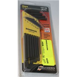 BONDHUS HEX KEYS 12PC INCH HLX12