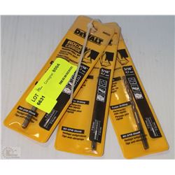 LOT OF 3 DEWALT ROCK CARBIDE 3/16 HAMMER DRILL