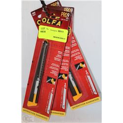 LOT OF 3 OLFA PRO9 METAL HANDLE KNIVES