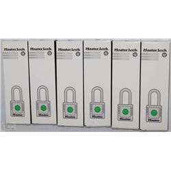 LOT OF 6 MASTERLOCK PAD LOCKS