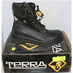 PAIR OF TERRA CSA APPROVED STEEL TOE BLACK BOOT
