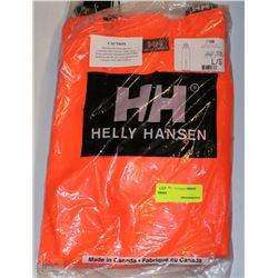 HELLY HANSEN HI VIS ORANGE STRETCH BIB PANTS SZ L
