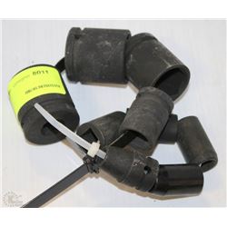 LOT OF ASSORTED IMPACT BLACK WESTWARD SOCKETS