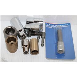 BOX OF ASSORTED WESTWARD SOCKETS & ADAPTERS