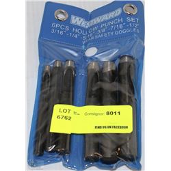 WESTWARD 6PC HOLLOW PUNCH SET