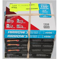 6 BOXES OF ARROW T50 STAPLES
