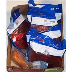 BOX OF GROTE MARKER LIGHTS & RED DOME LIGHTS