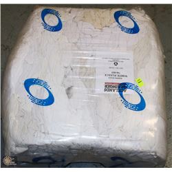 ACKLANDS GRAINGER 25LB WHITE FLEECE WIPING RAGS