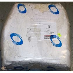 ACKLANDS GRAINGER 25LB WHITE FLEECE WIPING RAGS