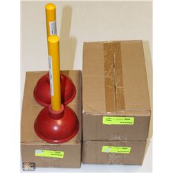 3 CASES OF 4 MINI PLUNGERS