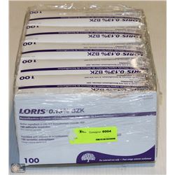 LOT OF 5 LORIS 0.13BZK BEBZALKONIUM CHLORIDE WIPES