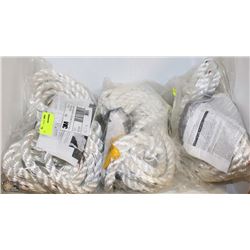 LOT OF THREE 3M 5/8 LIFE LINE WITH LOCKING SNAP