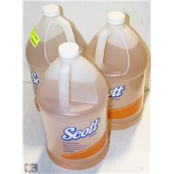 LOT OF 3 JUGS OF SCOTT ANTIBACTERIAL HAND CLEANSER