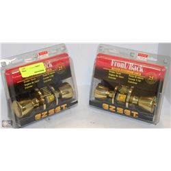 LOT OF 2 EZ SET KEYED ENTRY DOOR KNOBS