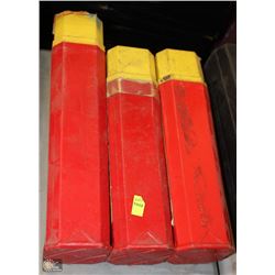 LOT OF 3 CANISTERS OF ASST WELDING ROD