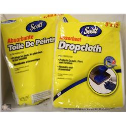 LOT OF 2 SCOTT ABSORBENT DROP CLOTHS