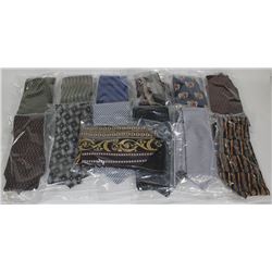 BOX W/13 QUALITY SUIT TIES INCLUDING SILK