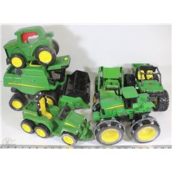 LARGE BOX OF AUTHENTIC JOHN DEERE TOYS - COMBINE,