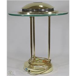 GLASS AND BRASS TABLE LAMP