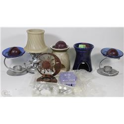 BOX W/WAX OIL BURNERS INCL. DECORTIVE