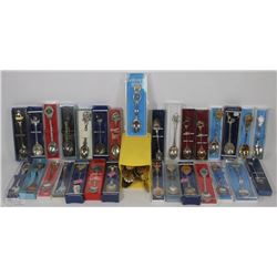 LOT OF 50 ASSORTED COLLECTOR SPOONS