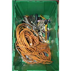 1)GREEN TOTE WITH TOOLS