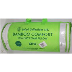 NEW BAMBOO KING COMFORT MEMORY FOAM PILLOW