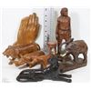 Image 1 : BOX OF WOOD CARVINGS INCL. NATIVE