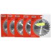Image 1 : LOT OF 5 JOBMATE 7-1/4"CARBIDE CIRCULAR SAW BLADES