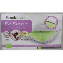 BROOKSTONE BIOSENSE MEMORY FOAM PILLOW