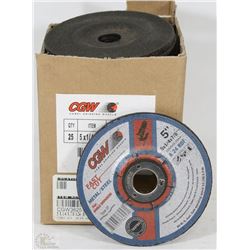 CASE OF 5" METAL/STEEL GRINDING WHEELS