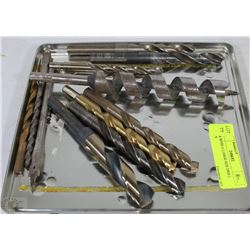TRAY  WITH 11 LARGE SIZE DRILL BITS