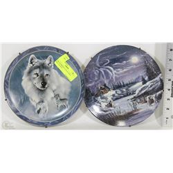 TWO NUMBERED COLLECTIBLE WALL PLATES