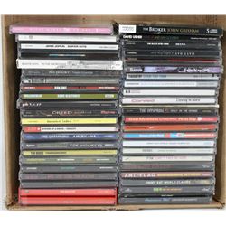 BOX OF ABOUT 50 CDS INCL BEATLES 1962-66 HITS SET,