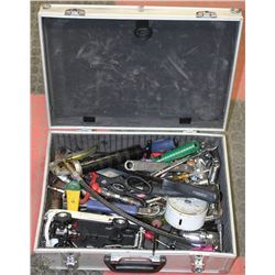 2) METAL TOOL CASE FULL OF TOOLS WITH CLOSURES &