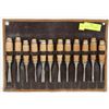 Image 1 : FULL SET OF 12 WOODWORKING HAND TOOLS