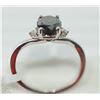 Image 2 : #2-14KT WHITE GOLD BLACK & WHITE DIAMOND RING