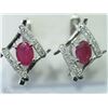 Image 4 : #3-ST SILVER RUBY PENDANT, EARRINGS & RING SET
