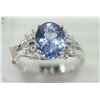 Image 1 : #6-14KT WHITE GOLD TANZANITE & DIAMOND RING